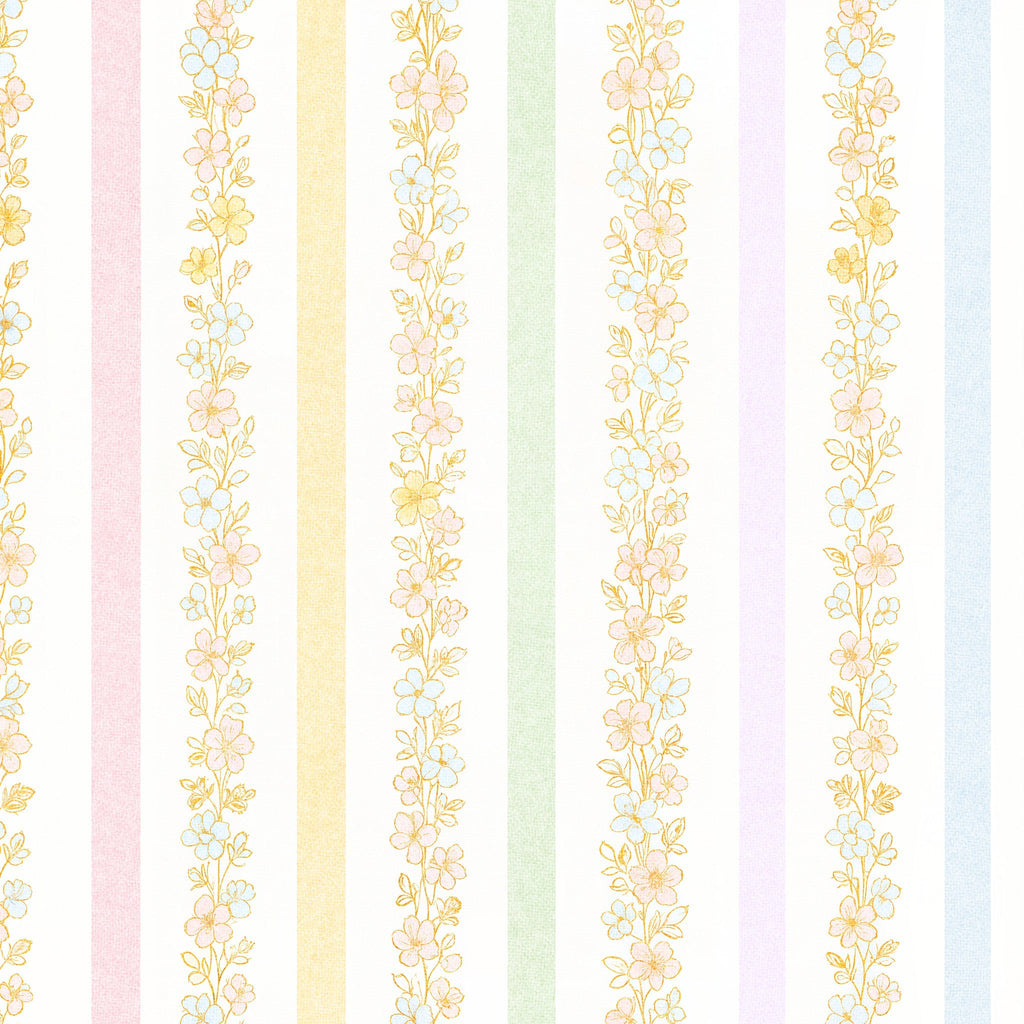 Garden Row Stripe (Large) Wallpaper