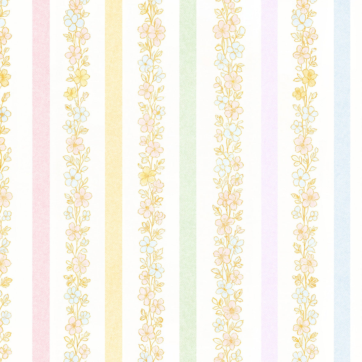 Garden Row Stripe (Large) Wallpaper