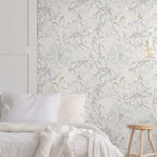 Blue Daisy Floral Wallpaper – Something Blue
