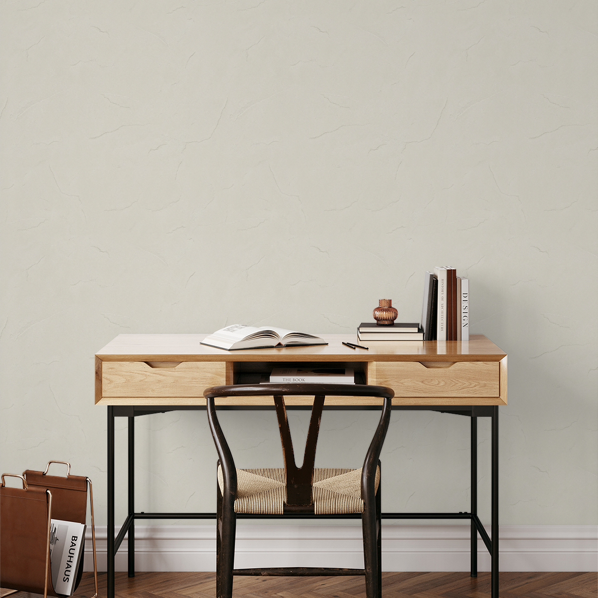 A warm, organic plaster finish
