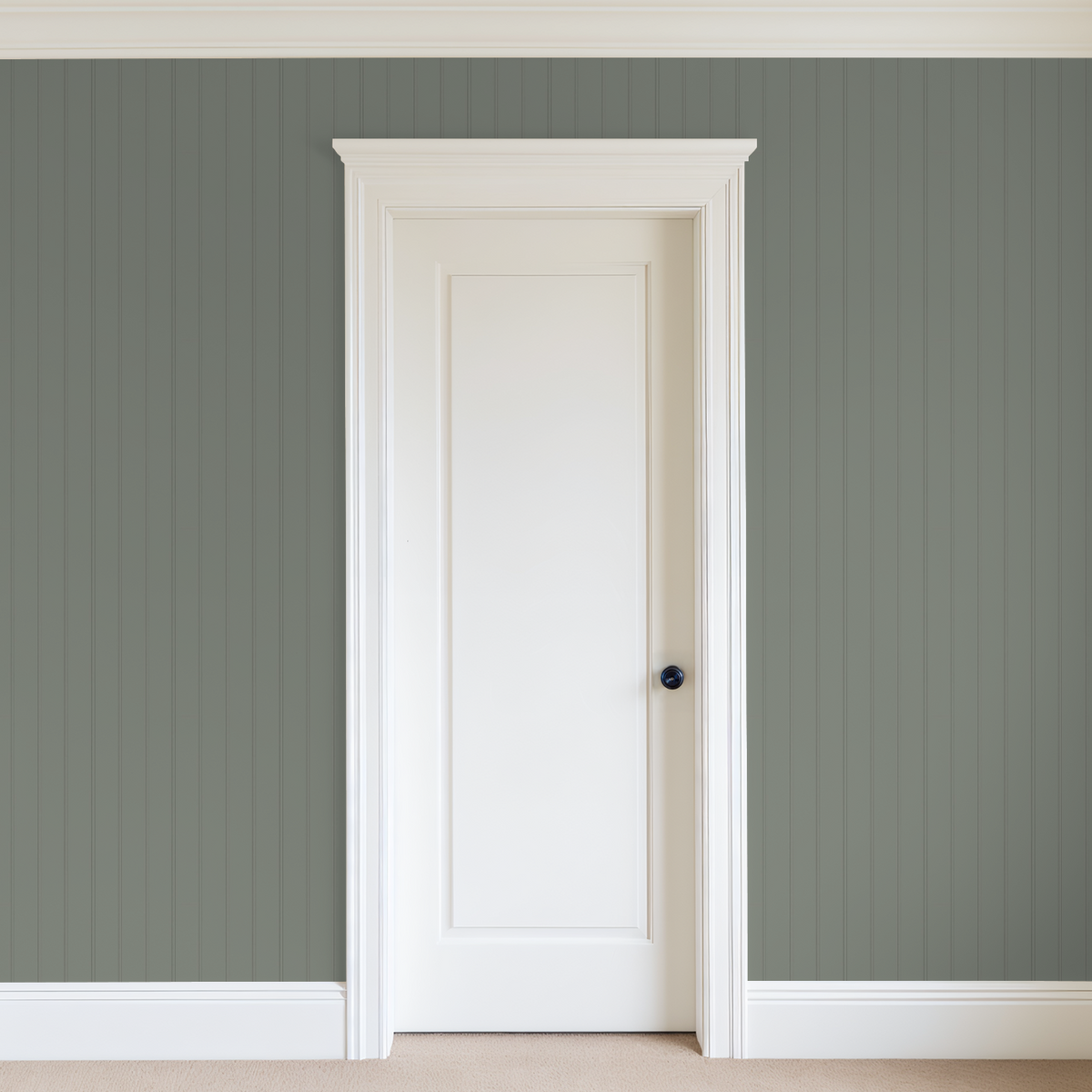 Beadboard (Green) Wallpaper