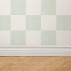 Woven Check (Light Green) Wallpaper