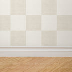 Woven Check (Beige) Wallpaper