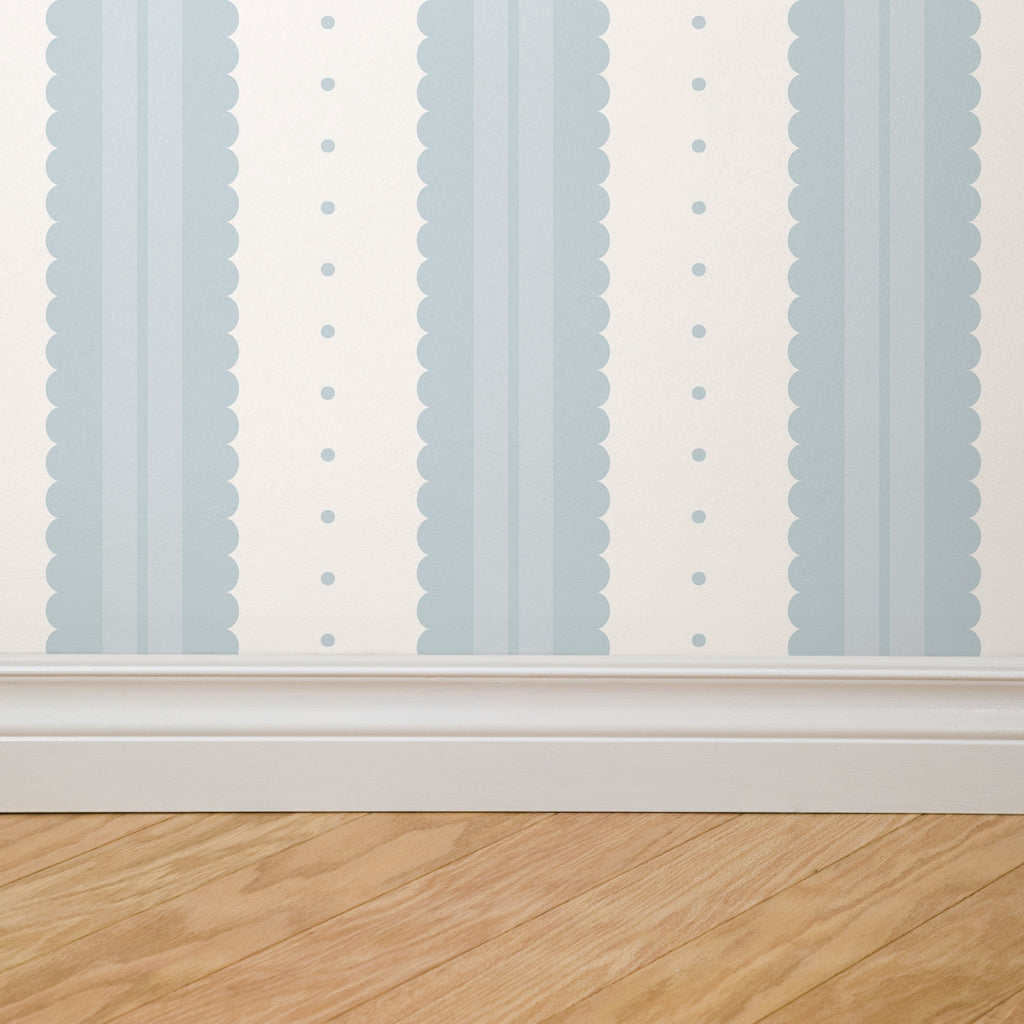 Petal Soft Scallops (Blue) Wallpaper