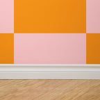 Simply Checker (Pink & Orange) Wallpaper