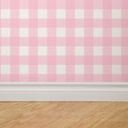 Simply Gingham Small (Pink) Wallpaper