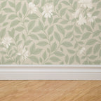 Poppy Honeysuckle Small (Cream) Wallpaper
