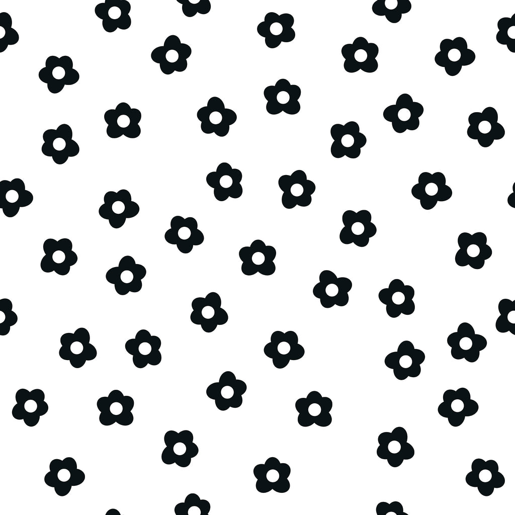 Daisy Dot (Black) Wallpaper