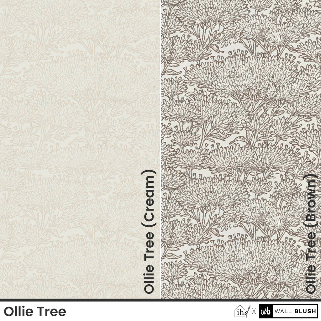 Ollie Tree (Cream) Wallpaper