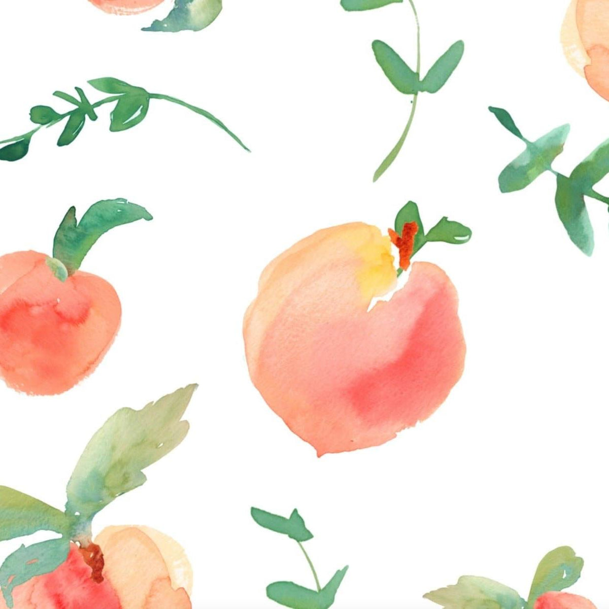 Peachy Clean (White) Wallpaper
