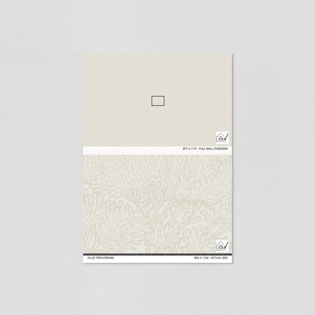 Ollie Tree (Cream) Wallpaper