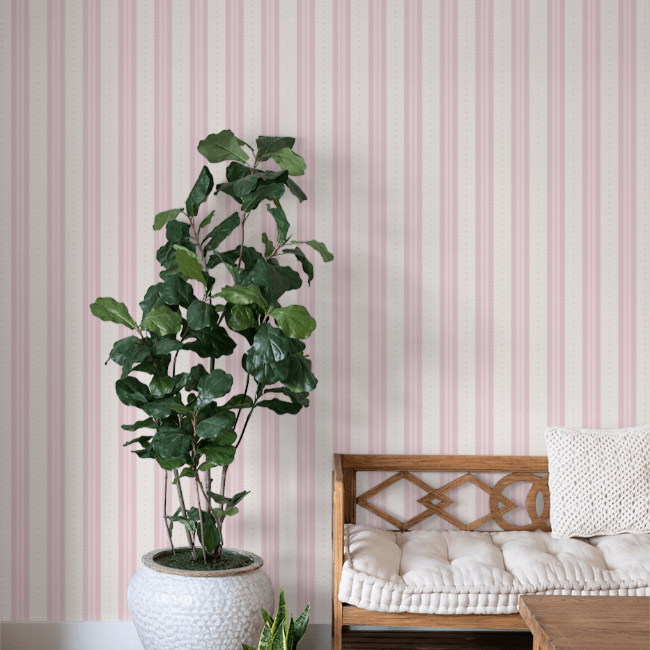 Blush scalloped stripes