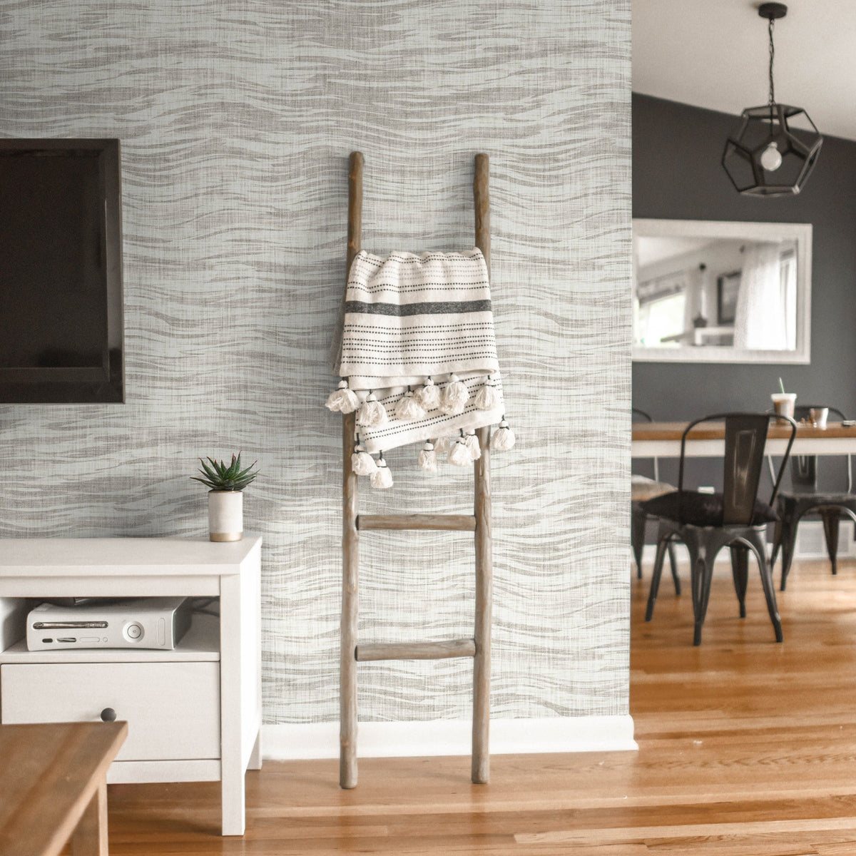 A neutral wave with a linen texture