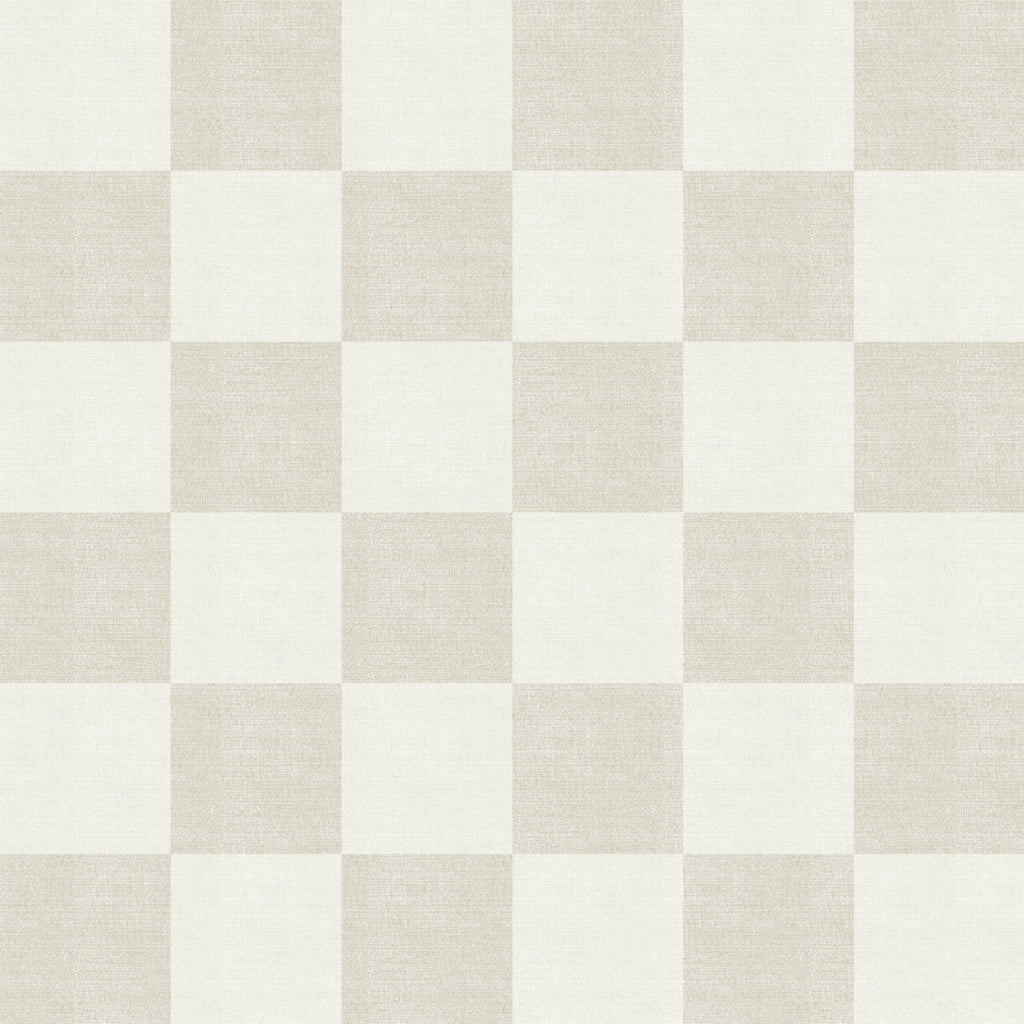 Woven Check (Beige) Wallpaper