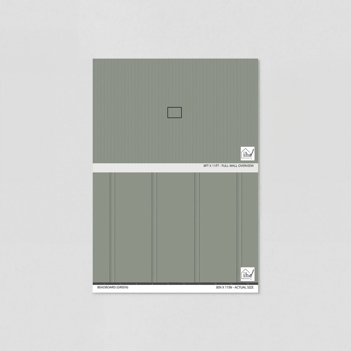 Beadboard (Green) Wallpaper
