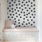 Daisy Dot (Black) Wallpaper