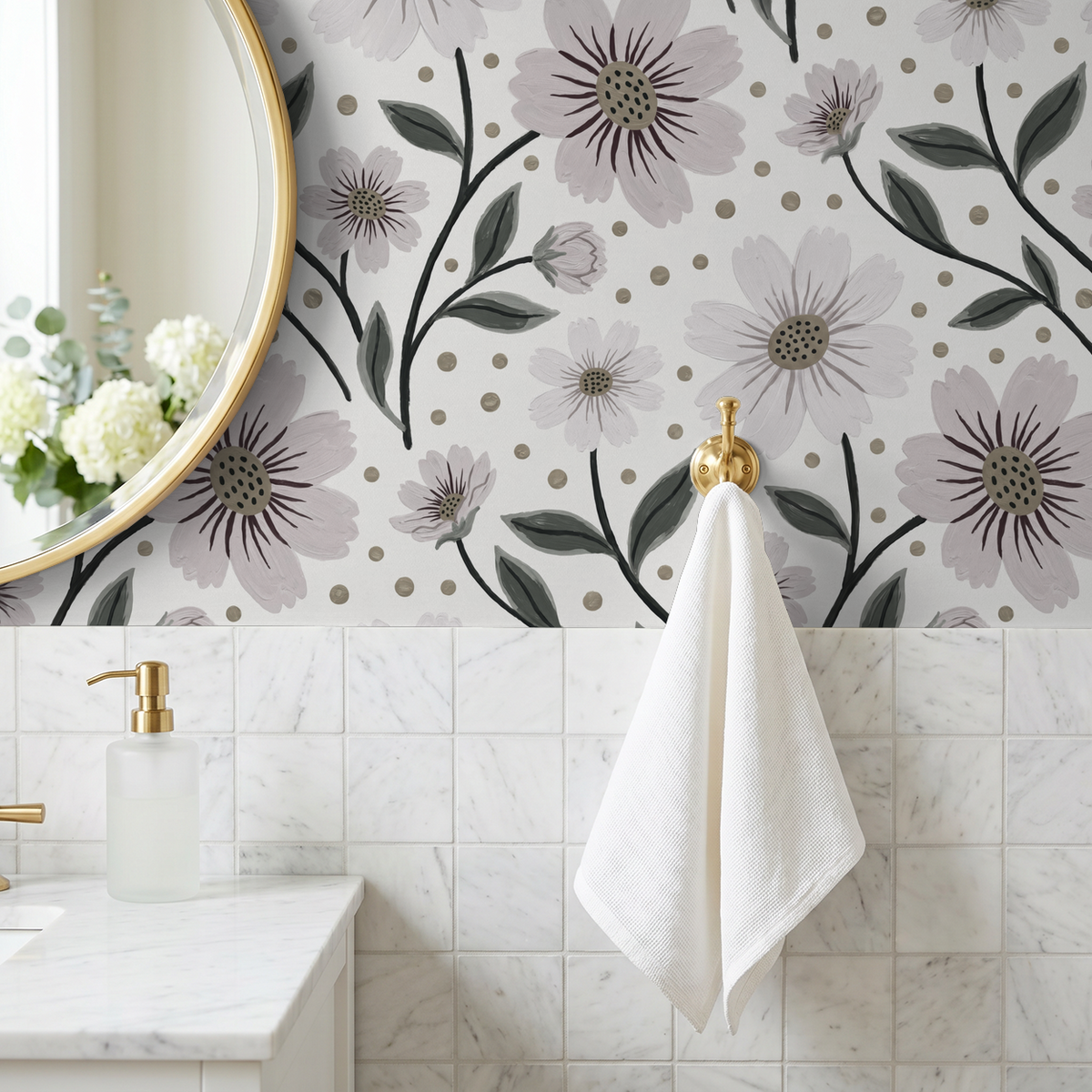 A delicate garden in soft grey