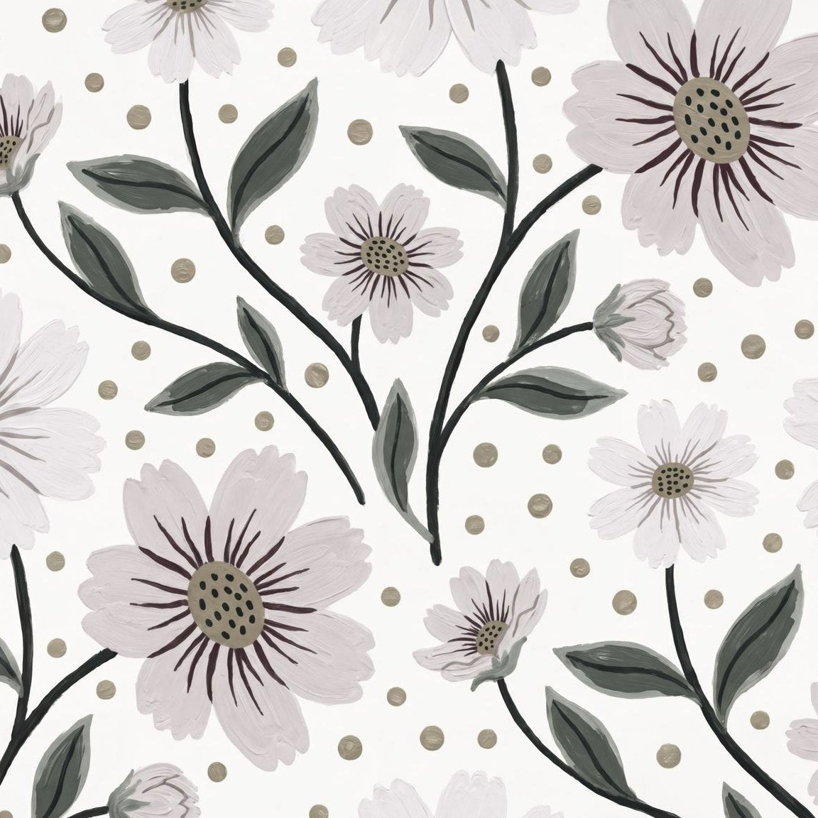 Bloom Valley (Grey) Wallpaper