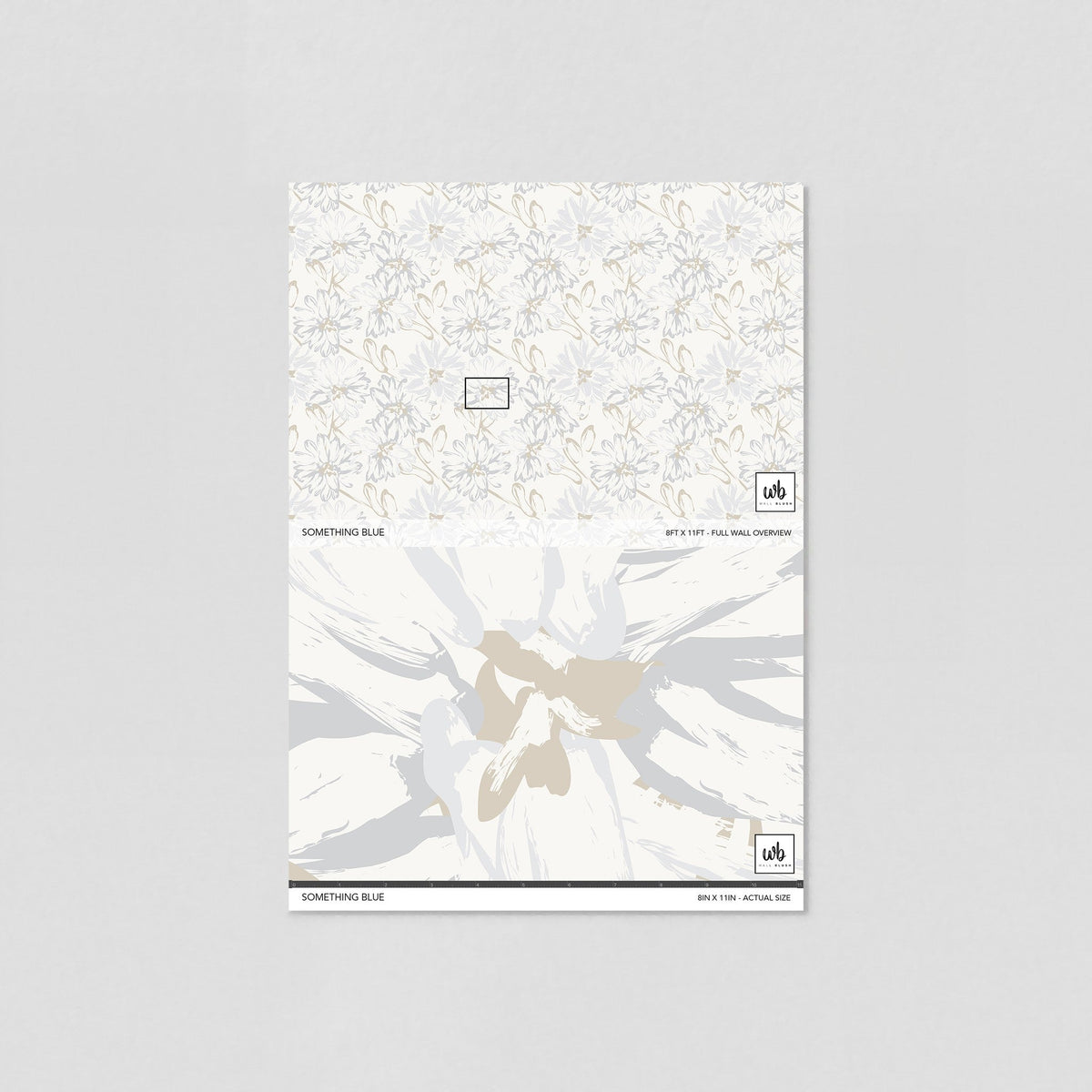 Blue Daisy Floral Wallpaper – Something Blue