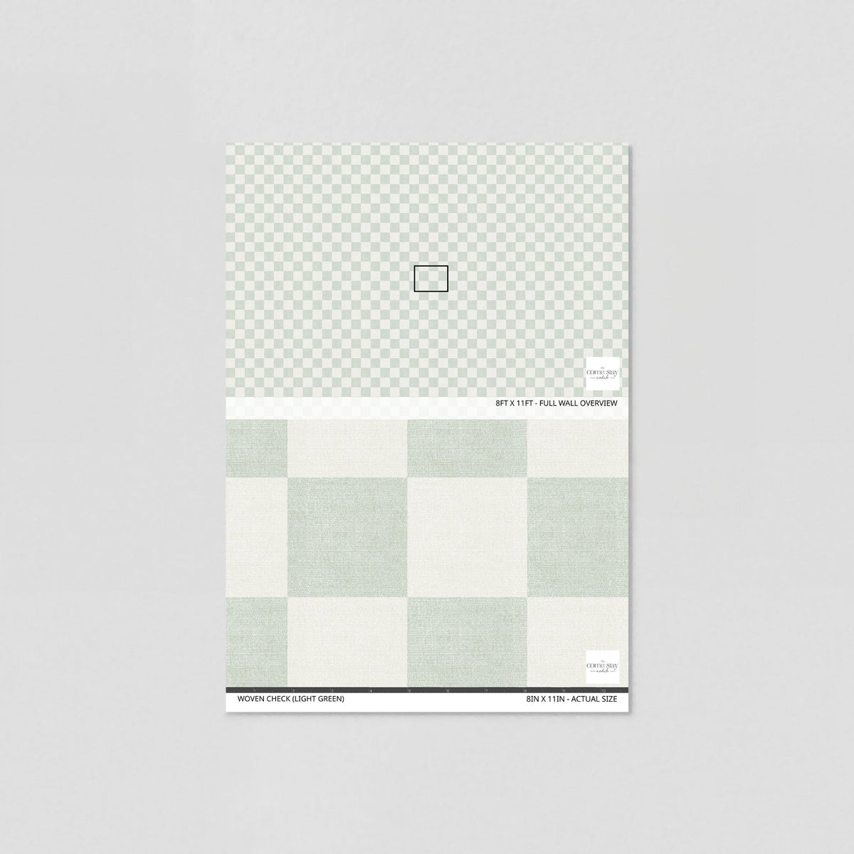 Woven Check (Light Green) Wallpaper