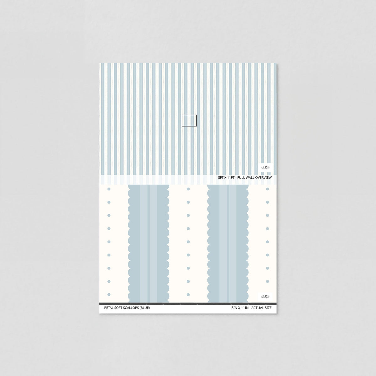 Petal Soft Scallops (Blue) Wallpaper