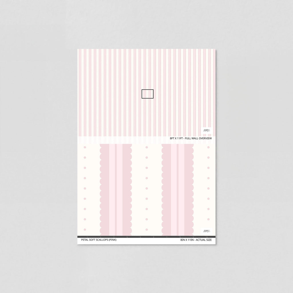 Petal Soft Scallops (Pink) Wallpaper