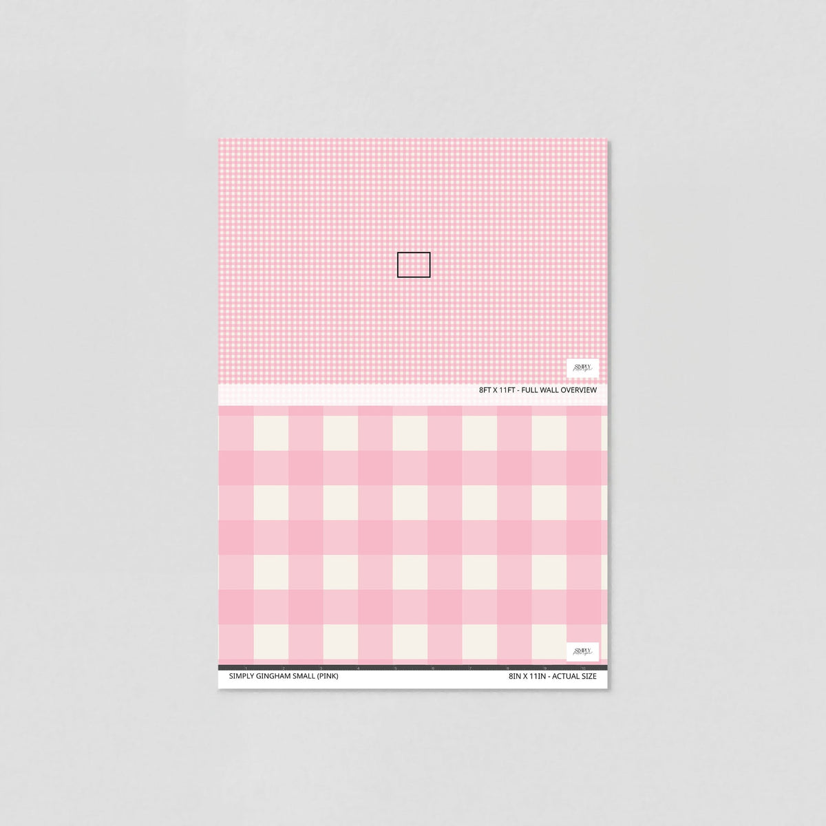 Simply Gingham Small (Pink) Wallpaper