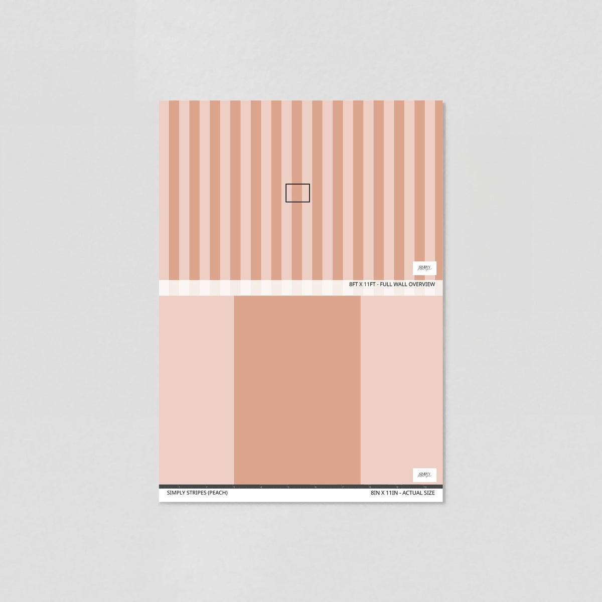 Simply Stripes (Peach) Wallpaper