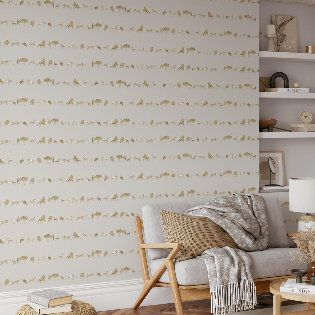 Watercolour Safari Animal Wallpaper – Wild Child